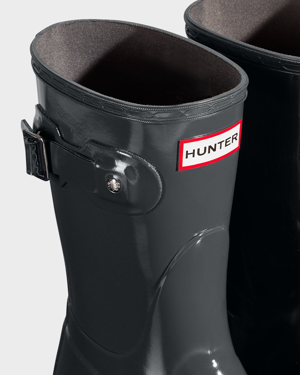 Hunter Kısa Yağmur Çizmesi Bayan Koyu Yeşil - Original Gloss - Türkiye GD7914630